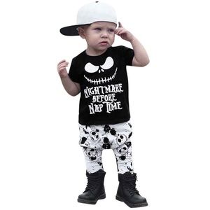 2pc Top & Pants Set 6-12 Month Old Nightmare